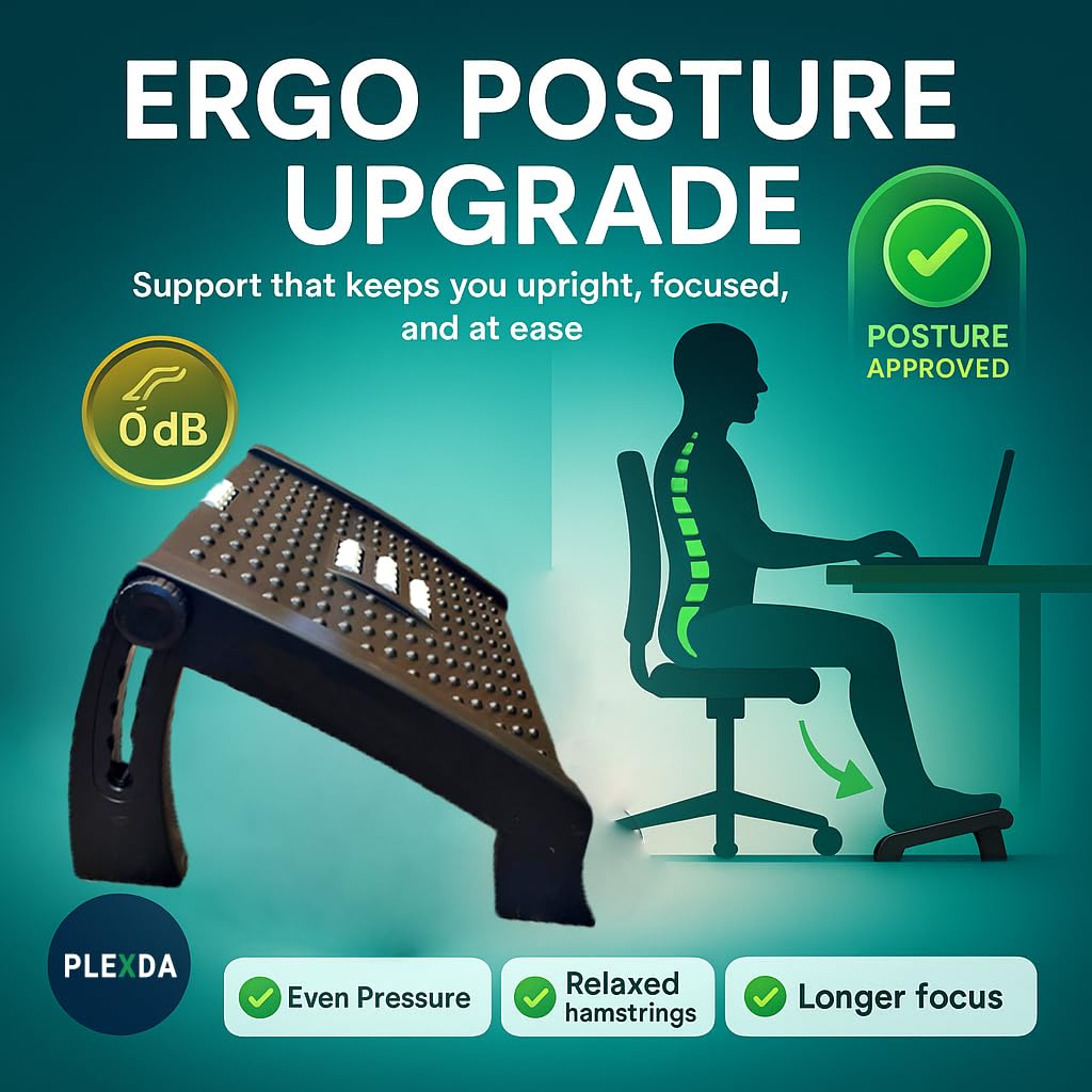 Premium Ergonomic Footrest for Comfort and Circulation
