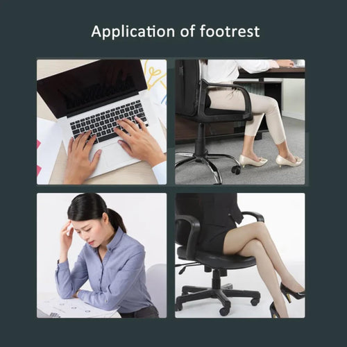 Adjustable Ergonomic Footrest – Under Desk Foot Rest for Office Chair, Home, Sofa or Gaming Setup – Leg Stand & Feet Support Stool for WFH Desk, Computer Table, and High Chairs
