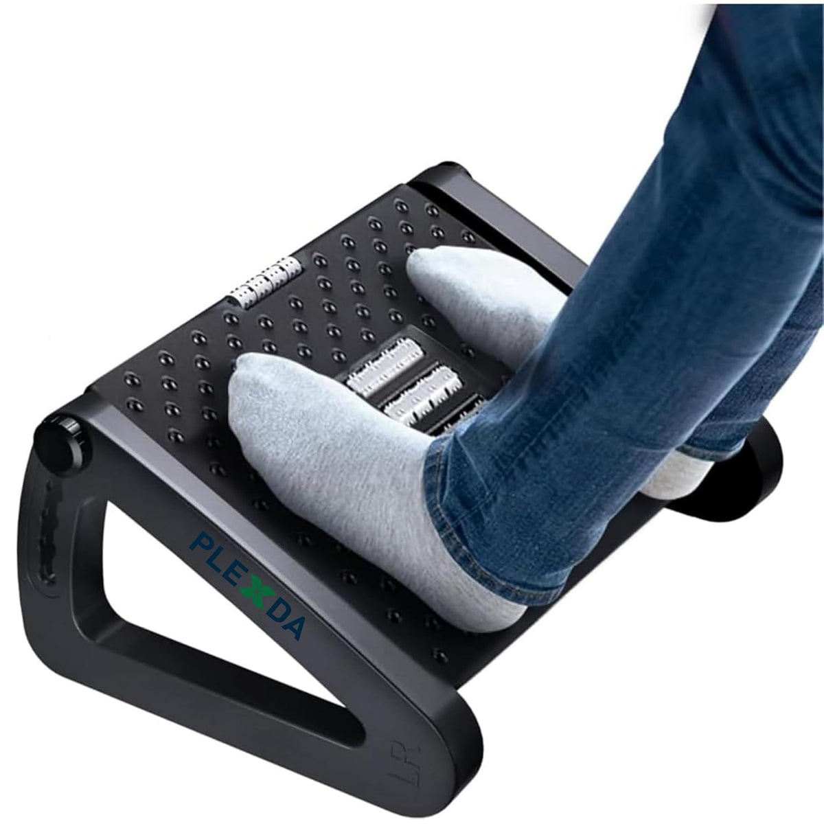 Adjustable Ergonomic Footrest – Under Desk Foot Rest for Office Chair, Home, Sofa or Gaming Setup – Leg Stand & Feet Support Stool for WFH Desk, Computer Table, and High Chairs