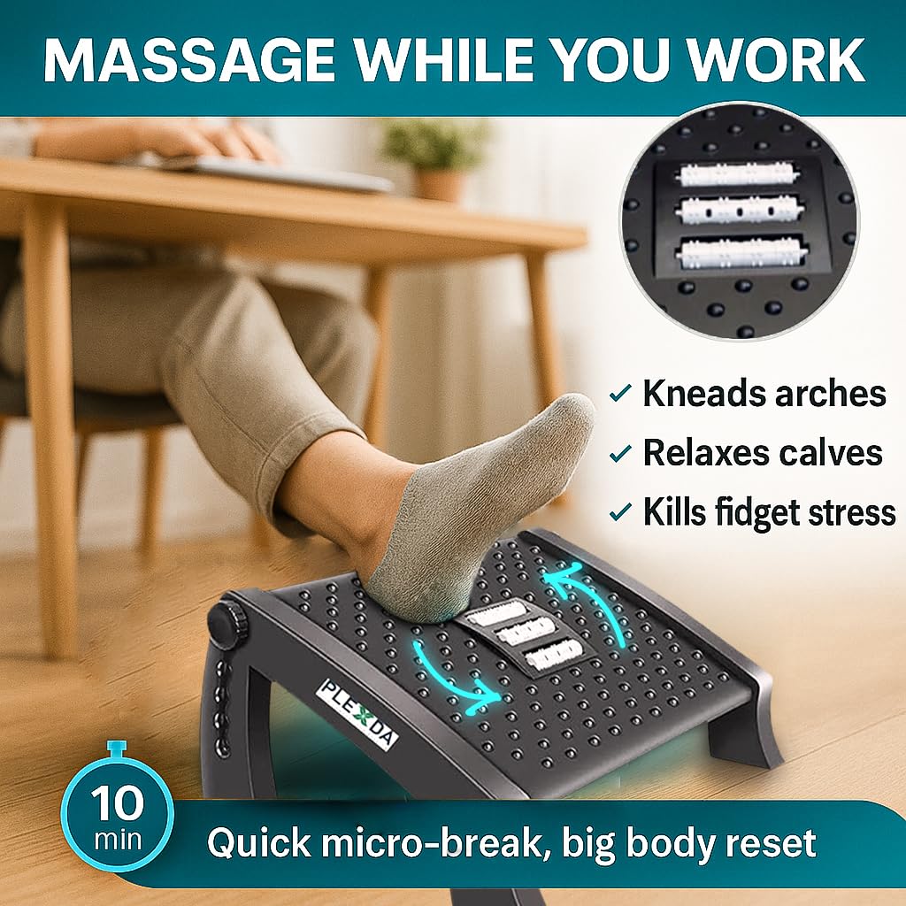 Premium Ergonomic Footrest for Comfort and Circulation